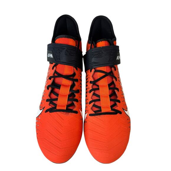 NIKE Alpha Menace Pro Mid Orange Black Football Cleats AQ3209-801 Sz 10 main image 4